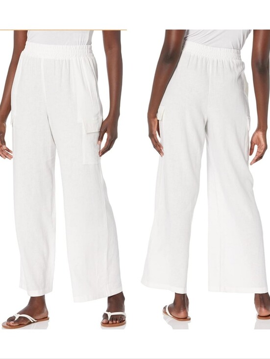 Show Me Your MuMu Pants - Show Me Your Mumu Women's Coast Cargo Pants White Resort Vacay XL